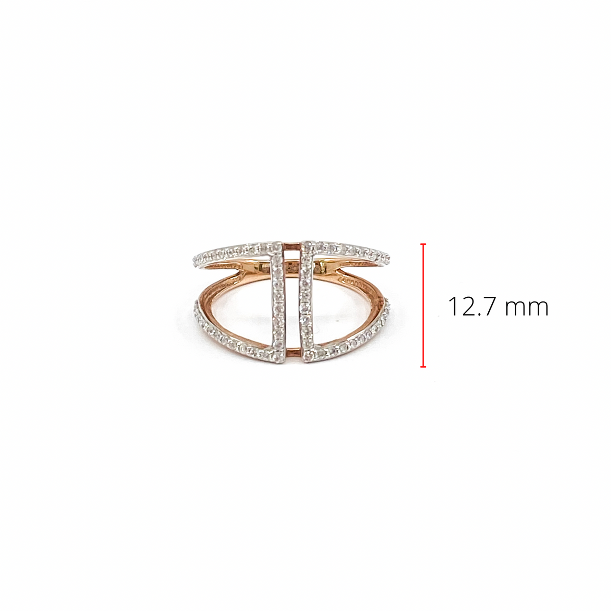 10K Rose Gold 0.40cttw Diamond Ring, size 6.5