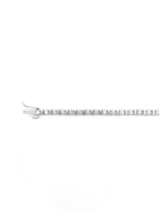 Brazalete de tenis con diamantes de 0,50 quilates en oro blanco de 10 quilates, 7"