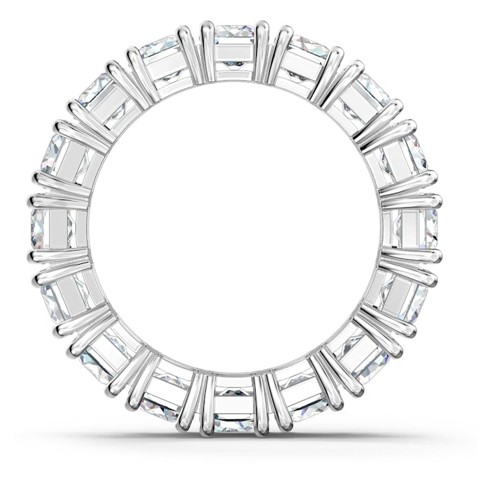 Swarovski Vittore Wide Ring White, Rhodium plated 5572686 - Core