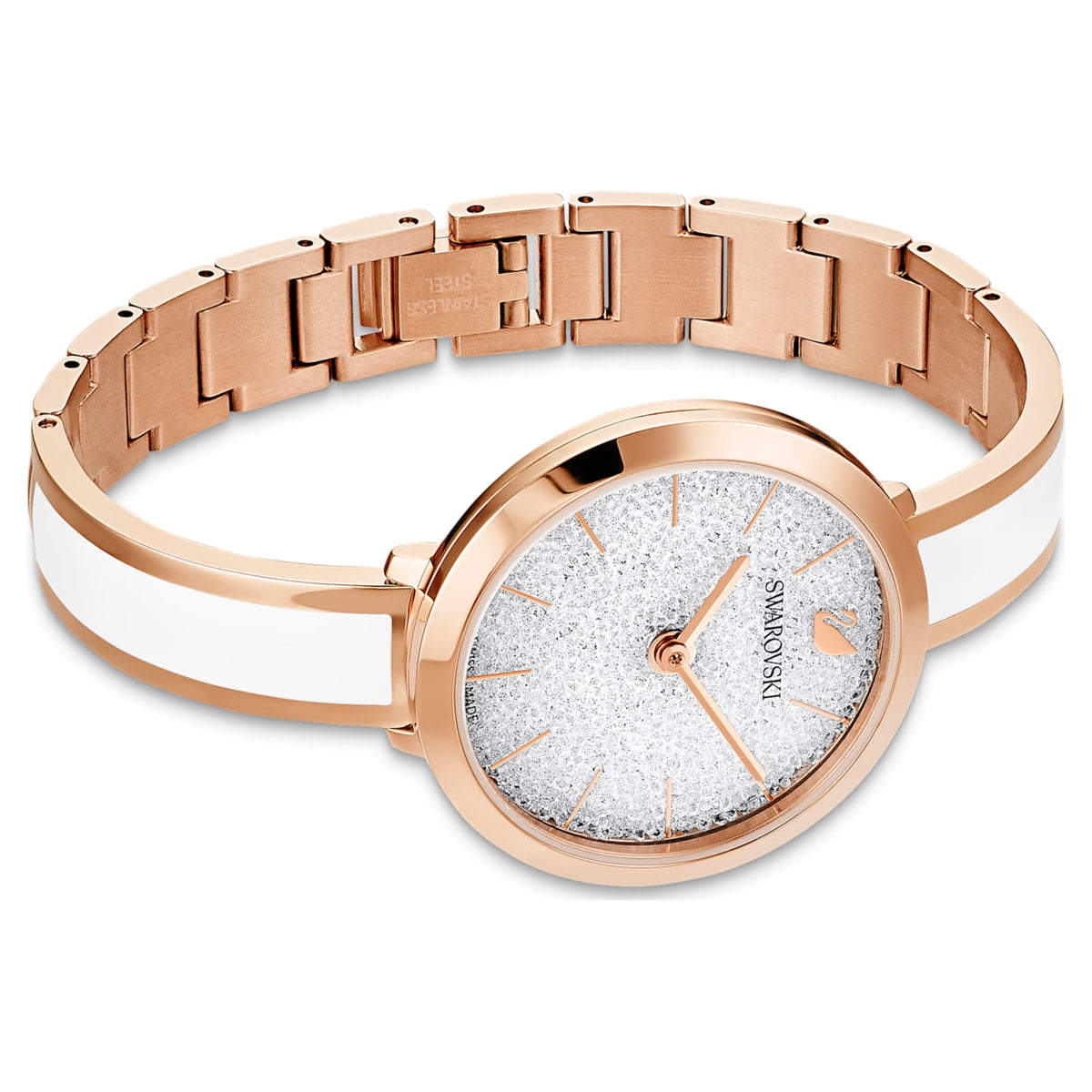 Reloj Swarovski Crystalline Delight Brazalete de metal, blanco, PVD en tono oro rosa 5580541 - Core 