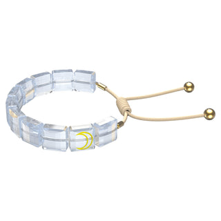 Pulsera Swarovski Letra Moon, blanco, baño tono oro 5615863 - Edición limitada - Descatalogado 