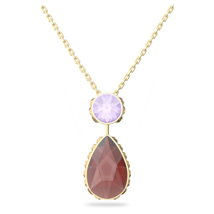 Orbita Necklace Drop Cut Crystal , Multicoloured, Gold-Tone Plated - 5619786