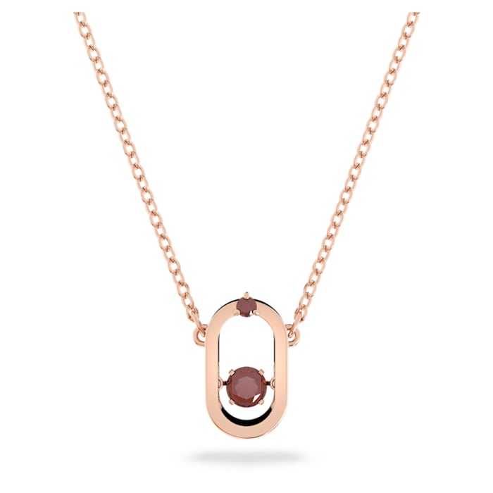 Sparkling Dance pendant Red, Rose-Gold Tone Plated - 5620550