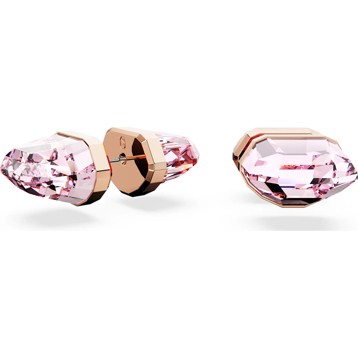 Swarovski Lucent stud earrings, Pink, Rose gold-tone plated 5626603- Discontinued