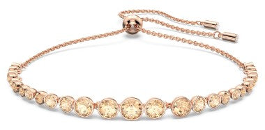Swarovski Emily bracelet, Mixed round cuts, Pink, Rose gold-tone plated - 5663393