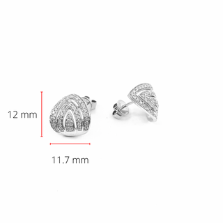 Aretes de diamantes de 0,37 quilates en oro blanco de 14 quilates