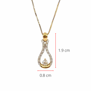 Colgante de diamante canadiense de 0,20 quilates de oro amarillo de 10 quilates, 18"