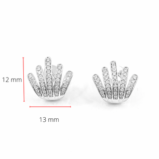 Aretes de diamantes de 0,37 quilates en oro blanco de 14 quilates
