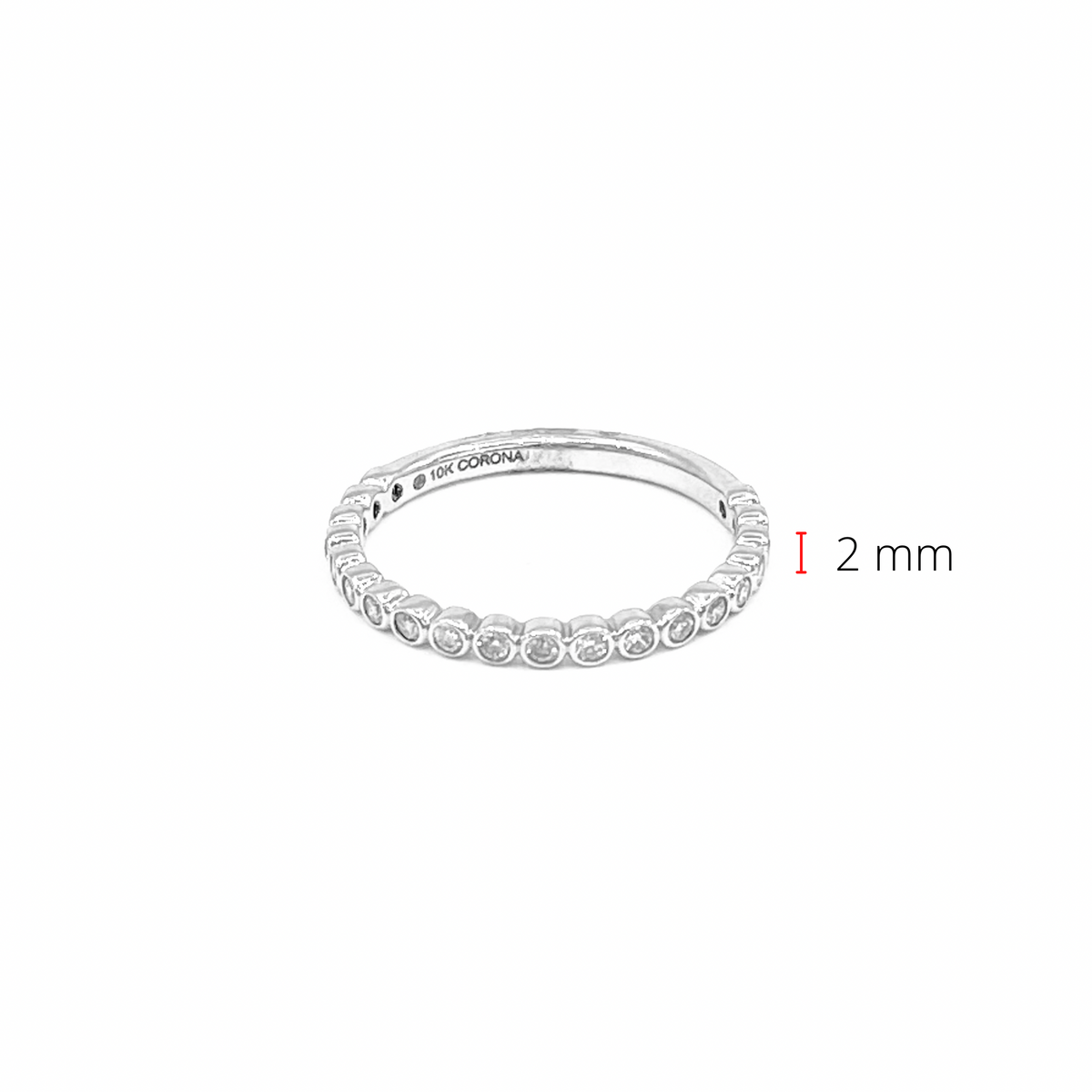 10K White Gold0.27cttw Diamond Ring/Band, size 6.5