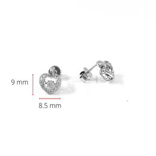 Pendientes colgantes de oro blanco de 10 quilates de 0,35 quilates con diamantes redondos de talla brillante