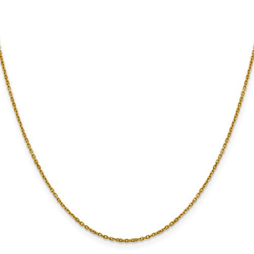 14K Gold 1.05mm Diamond Cut Rolo Chain