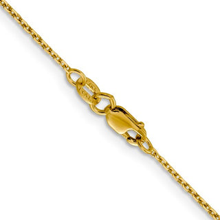 Cadena Rolo de oro de 14 quilates de 1,05 mm con talla de diamante 