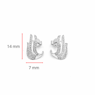 Aretes de diamantes de 0,36 quilates en oro blanco de 14 quilates