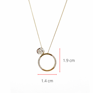Collar de eternidad con diamantes canadienses de 0,137 quilates en oro blanco y amarillo de 10 quilates, 18"