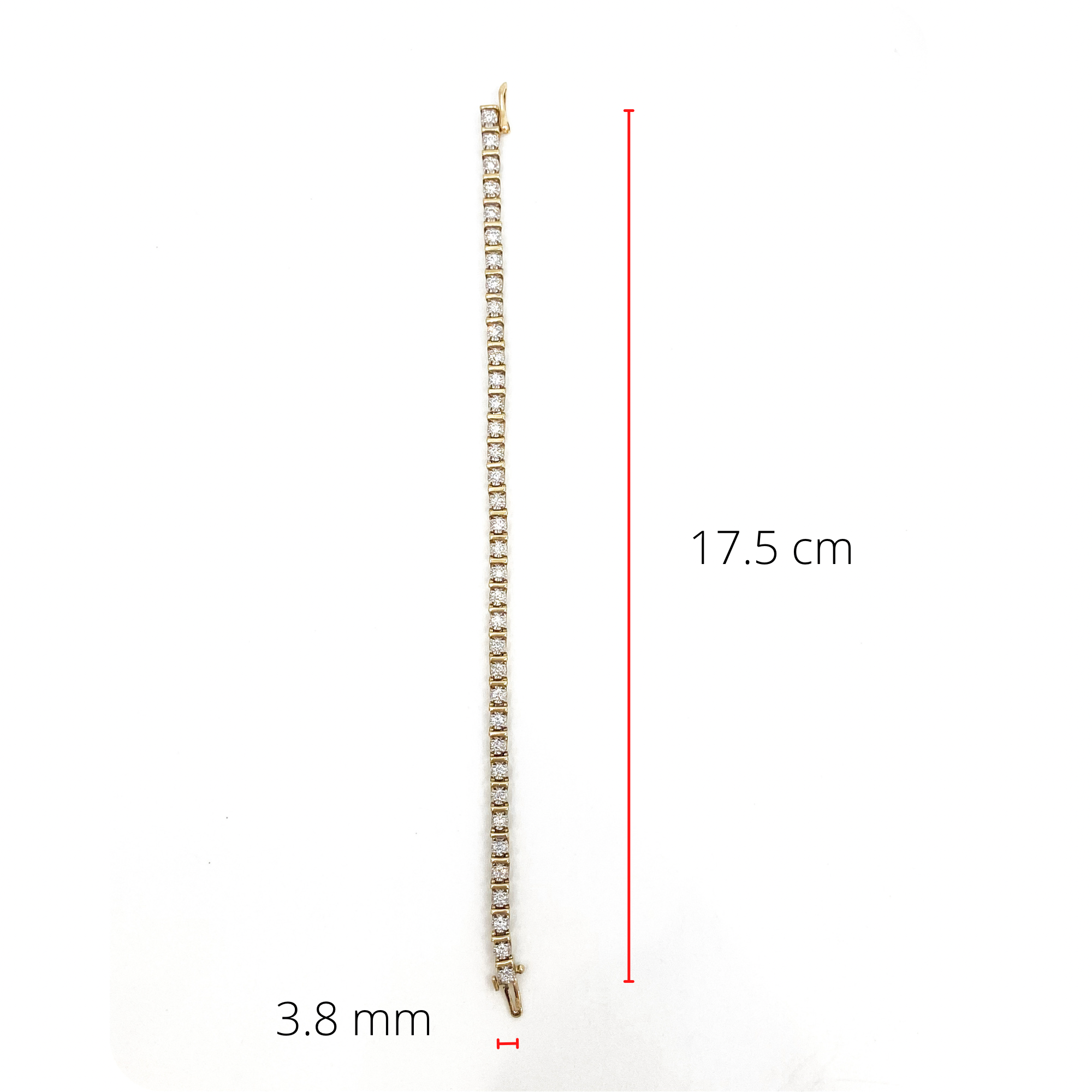 10K Yellow Gold 2.00cttw Diamond Tennis Bracelet, 7"