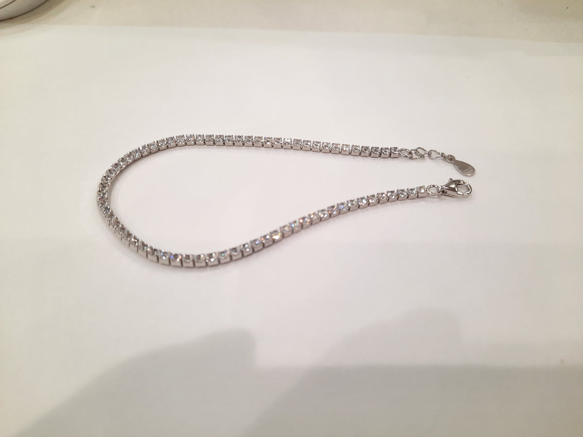 925 Silver Tennis Bracelet with Cubic Zirconia lobster clasp