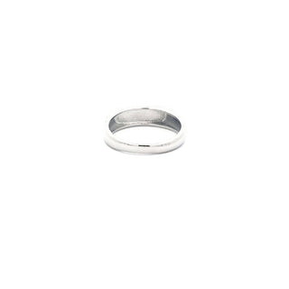Anillo grabable liso de plata 925 de alto pulido