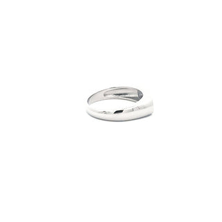 Anillo grabable liso de plata 925 de alto pulido
