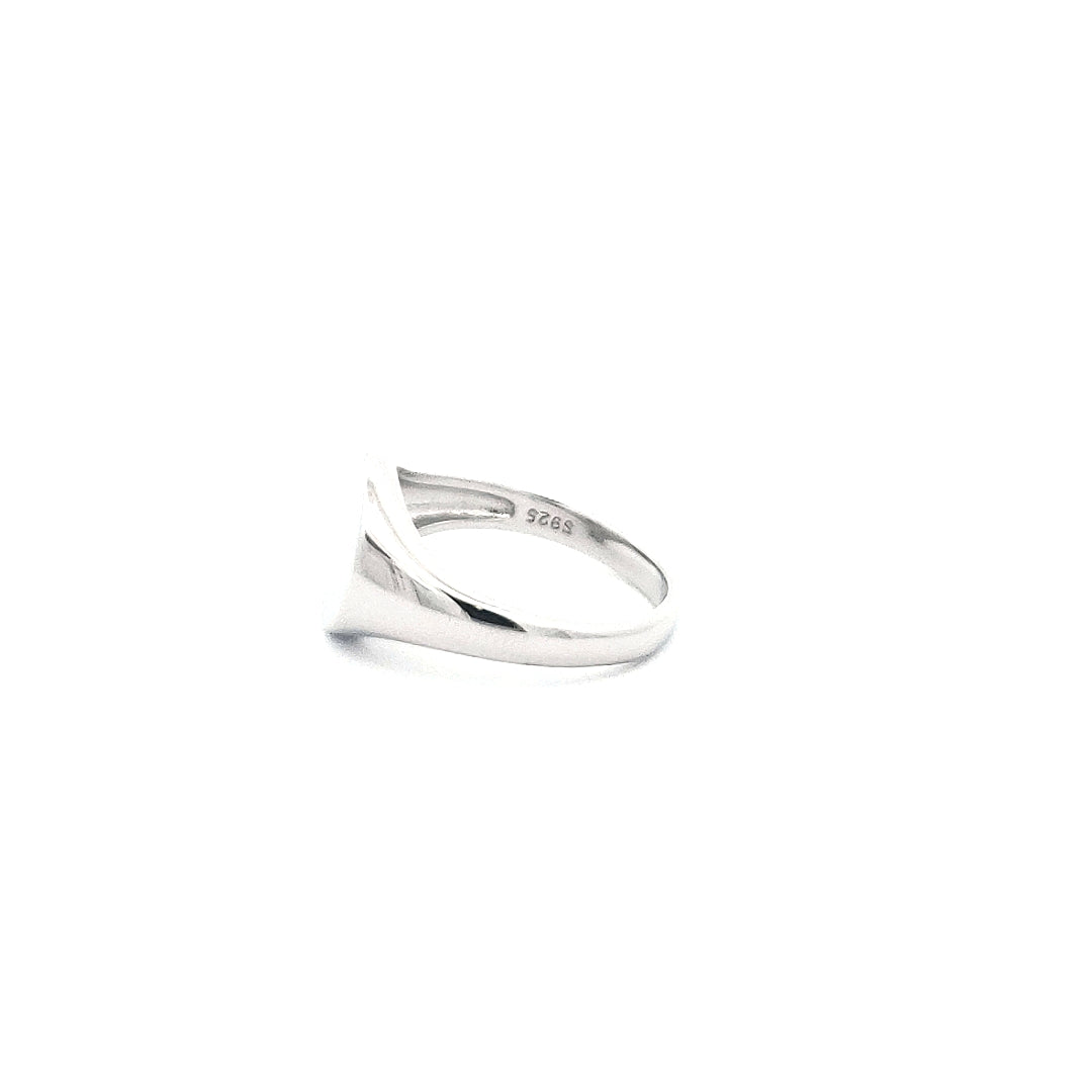 Anillo grabable de plata 925 de alto pulido