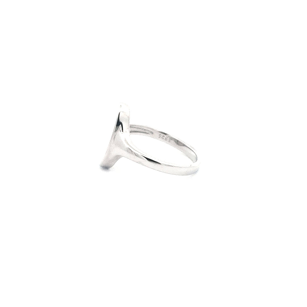 Anillo grabable de plata 925 de alto pulido