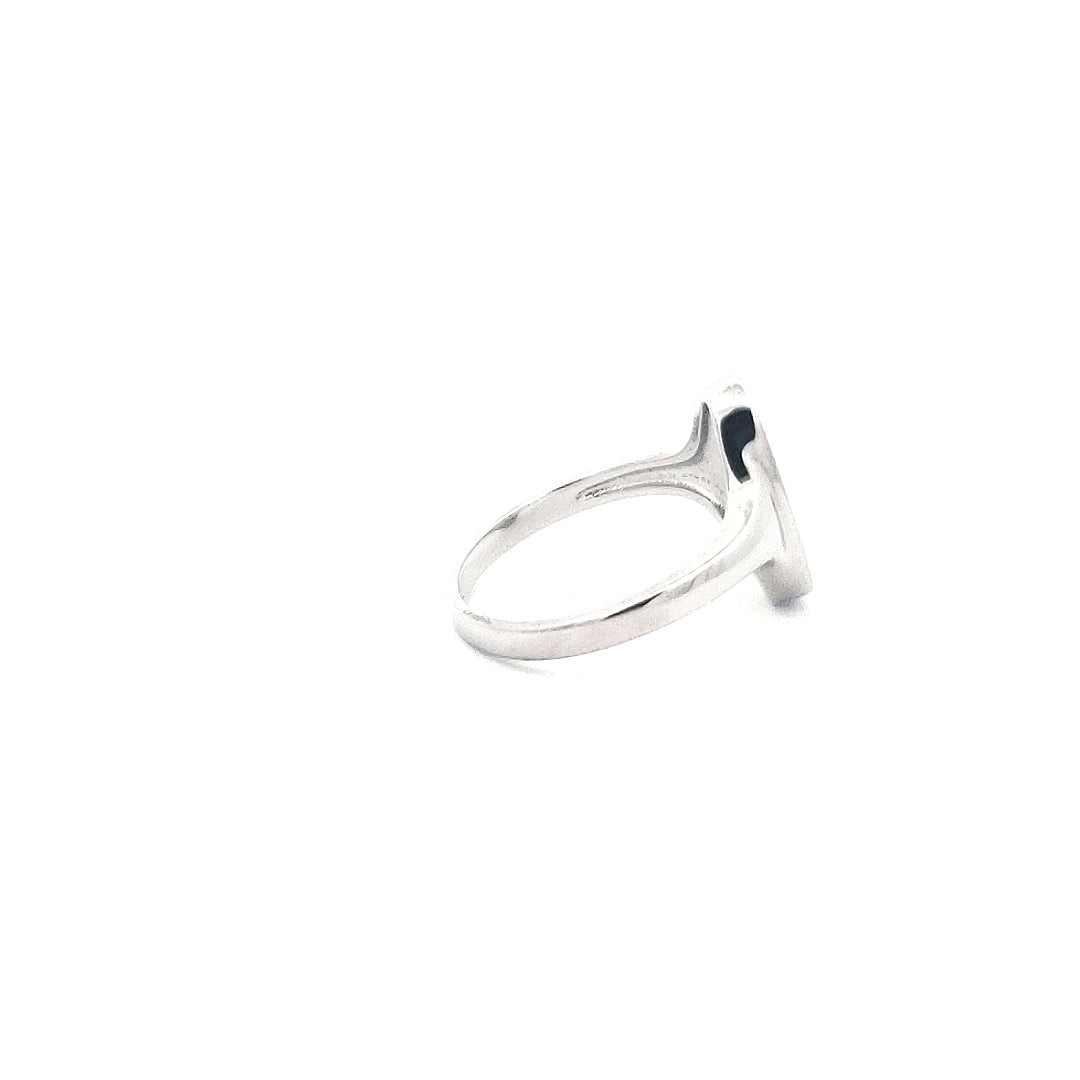 Anillo grabable de plata 925 de alto pulido