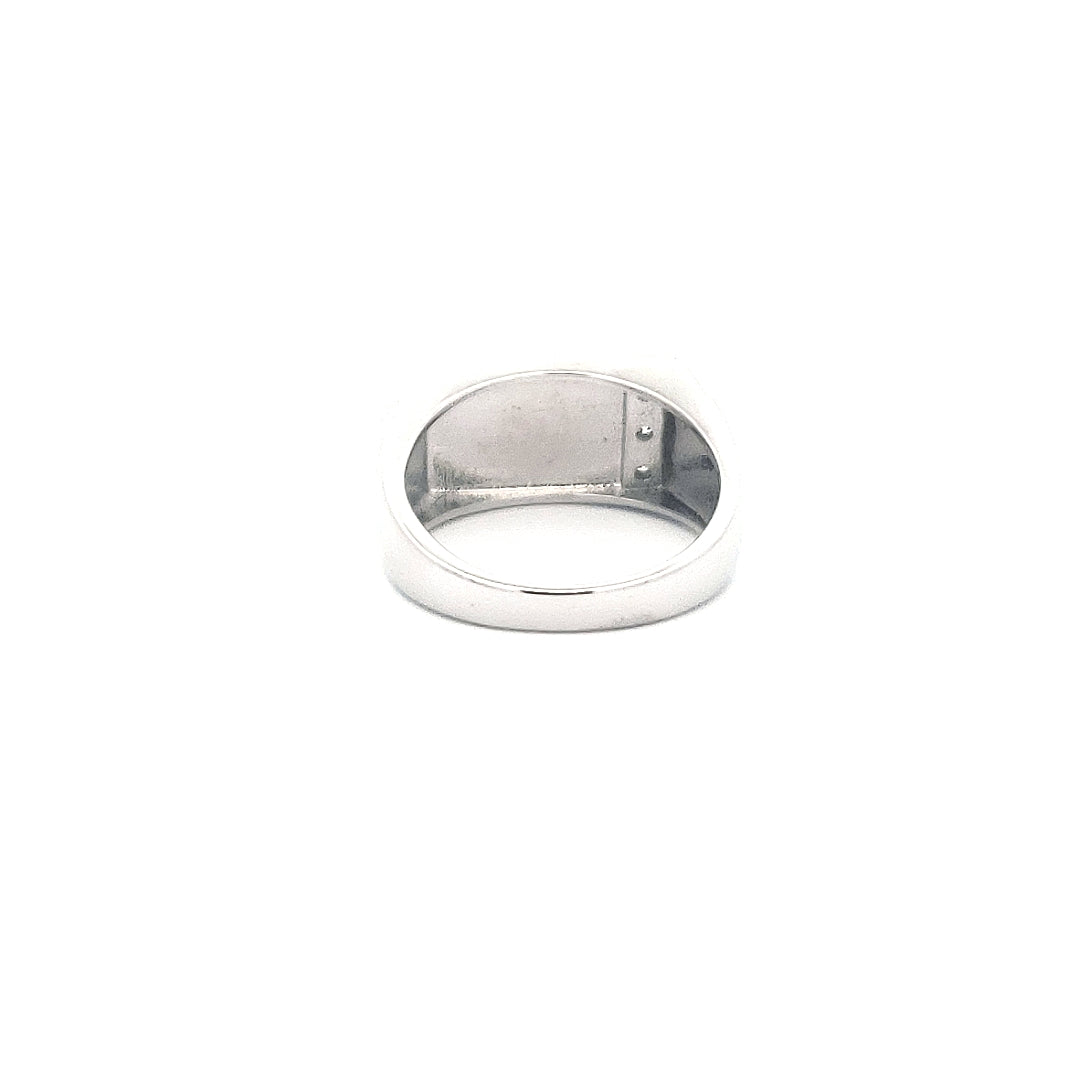 Silver 925 High Polish Cubic Zirconia Engravable Ring