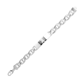 Silver chain bracelet on a white background