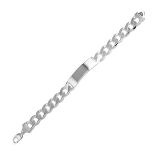 Silver chain bracelet on a white background