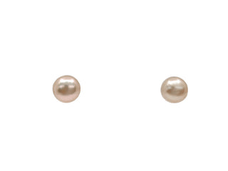 Pair of pearl earrings on a white background