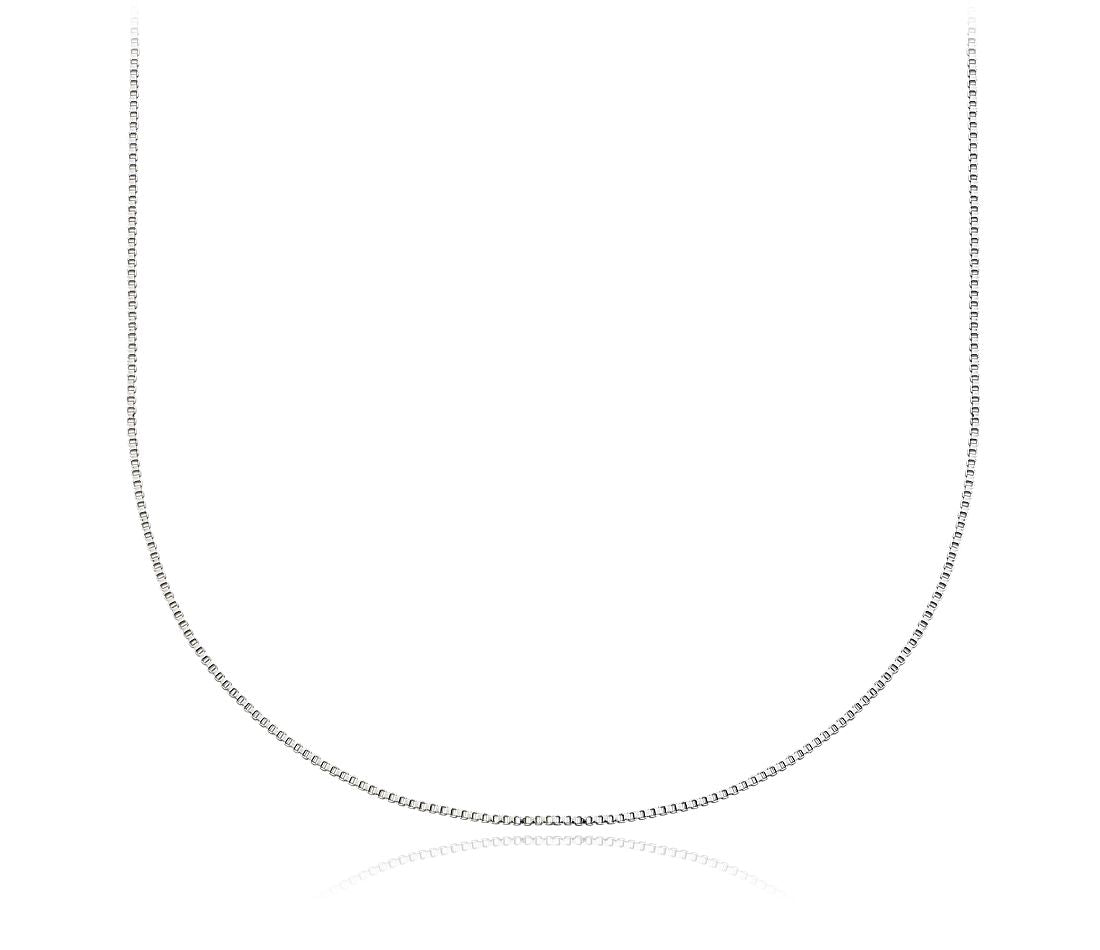 925 Sterling Silver 0.5mm Thick Box Chain - 18 Inches