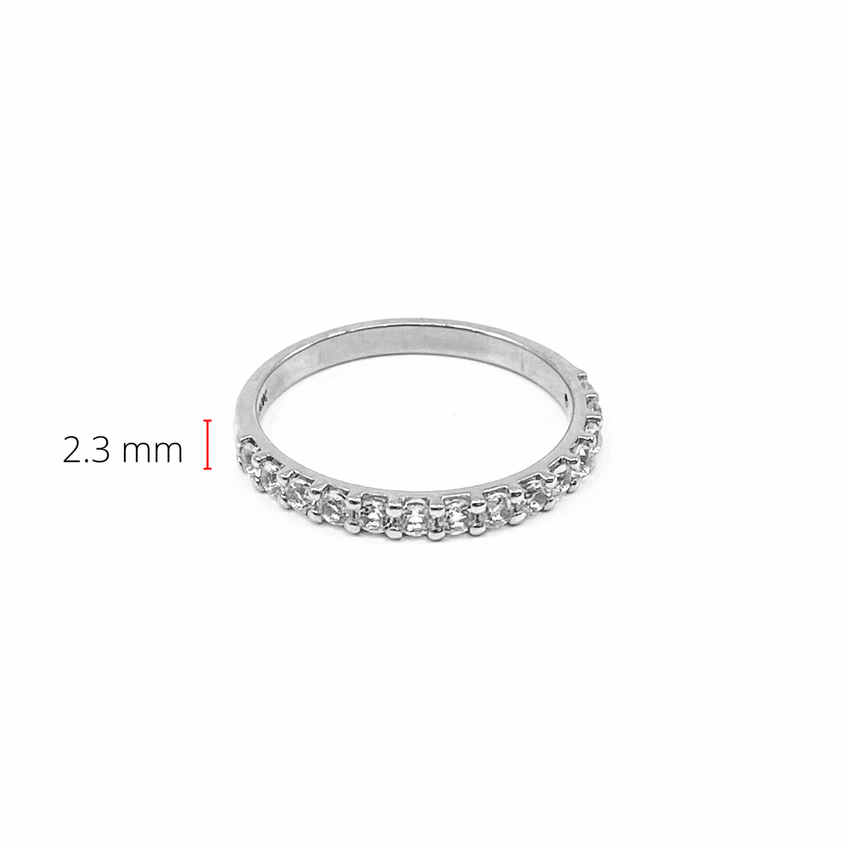 10K White Gold 0.56cttw Genuine White Topaz  Ring, size 6.5