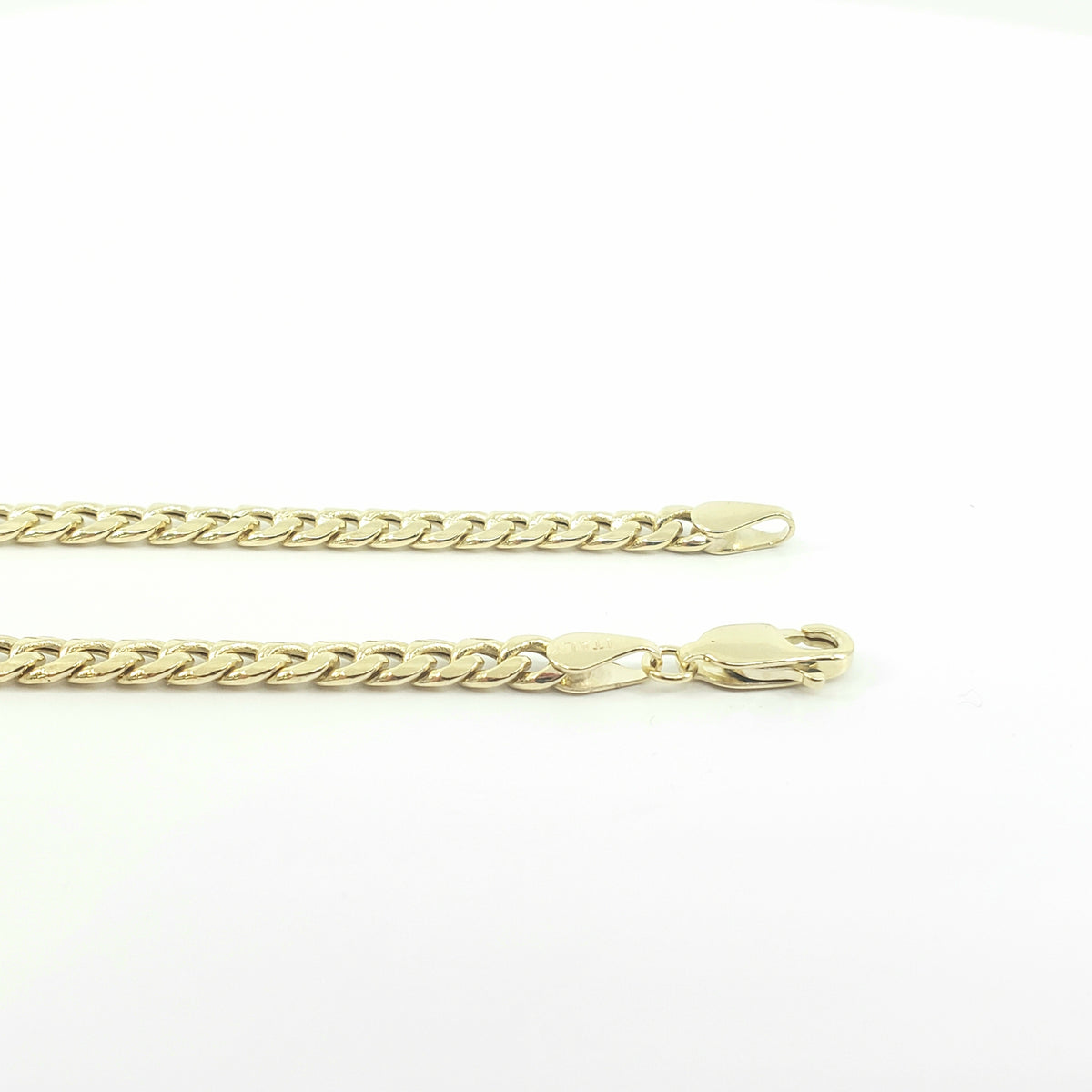 10K Yellow Gold 3.7mm Miami Curb Chain - 24 Inches