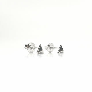 Aretes triangulares 3D de plata de ley 925 - 4,5 mm