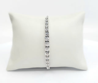 Sterling Silver & Cubic Zirconia Bracelet 7"