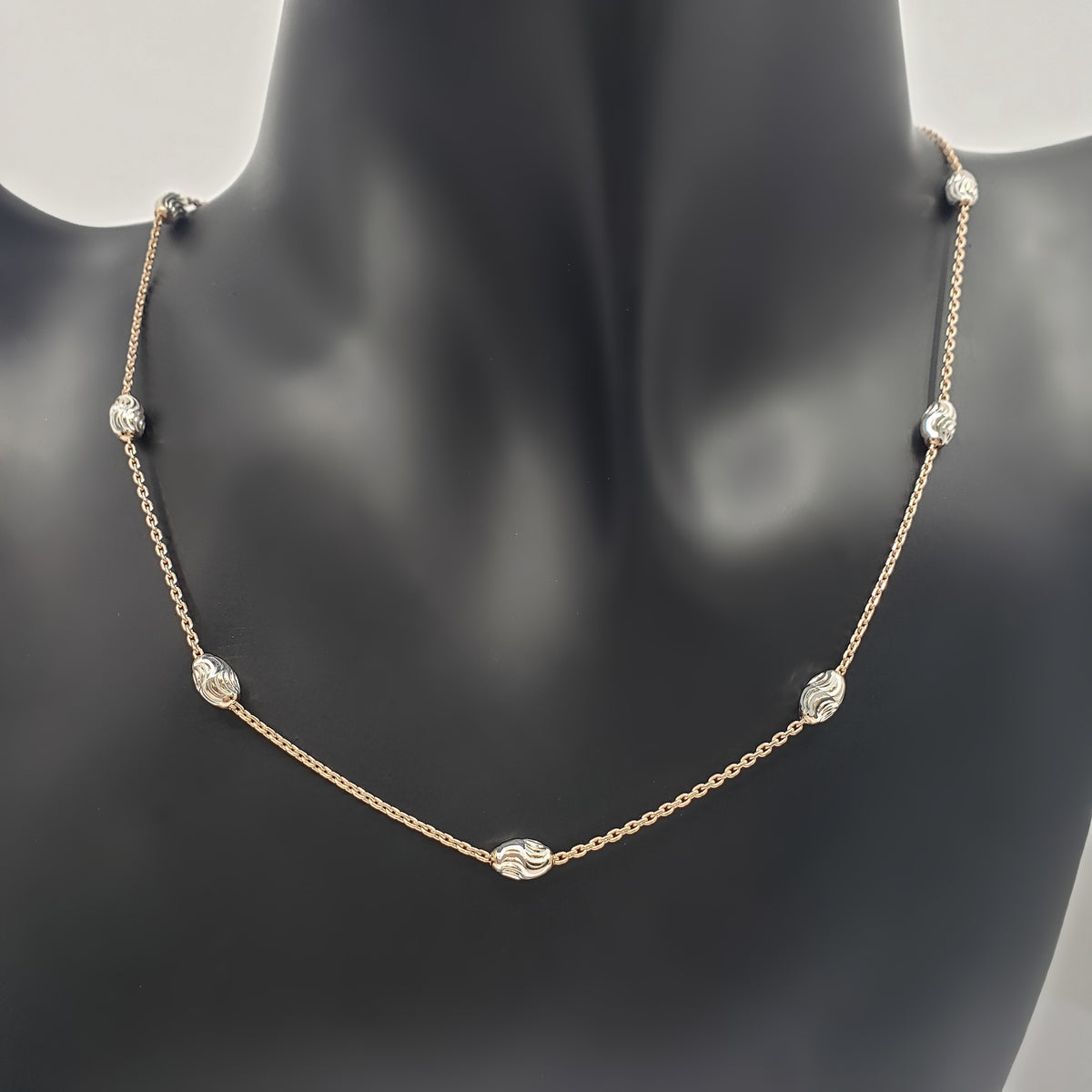 Rose Gold Plated Sterling Silver Chain 16&quot;
