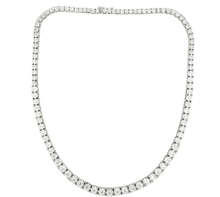 Collar de tenis de plata de ley con circonita cúbica, 16"