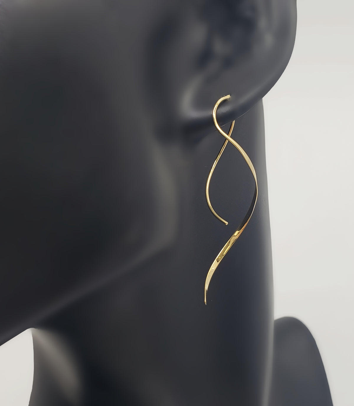 14K Yellow Gold Dangle Earrings 48mm
