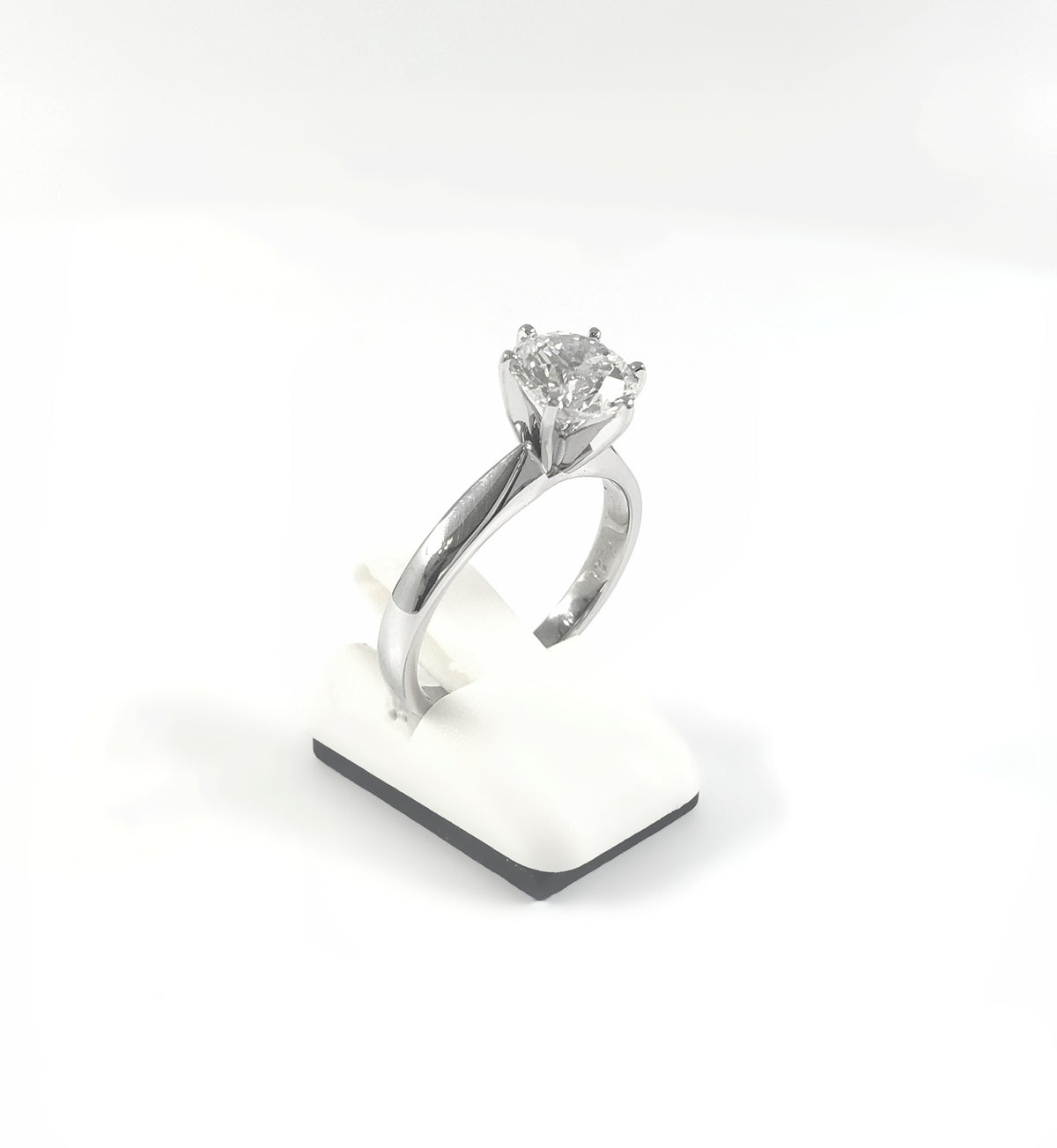 Platinum 1.50 Carat Lab Grown Diamond Engagement Ring, size 7