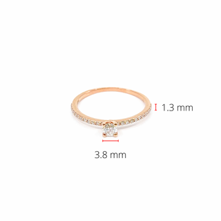10K Rose Gold 0.30cttw Canadian Diamond Ring, Size 6.5