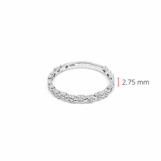 10K White Gold 0.065cttw Diamond Paw Print Ring, size 6.5