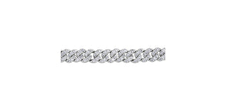 Brazalete de tenis con eslabones cubanos de Miami de oro blanco de 10 quilates y 2,00 quilates - 7,25"