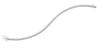 Brazalete de tenis de talla redonda de 1,00 quilates con diamantes en oro blanco de 10 quilates