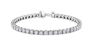 Brazalete de tenis de diamantes cultivados en laboratorio de oro blanco de 14 quilates de 2,0 quilates