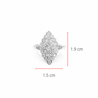 10K White Gold 1.00cttw Diamond Ring, size 6.5