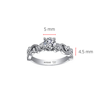 18K White Gold 0.50cttw Canadian Diamond Engagement Ring