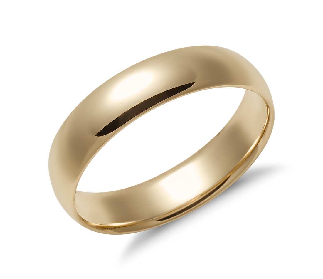 10K Yellow Gold Comfort Fit Wedding Band - 3mm