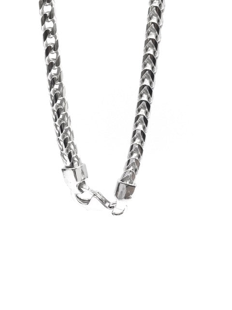 925 Sterling Silver 3.8mm Rhodium Plated Franco Chain - 22 Inches