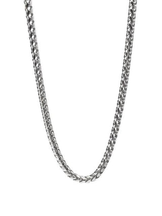 Cadena Franco chapada en rodio de 2,7 mm de plata de ley 925 - 24 pulgadas 