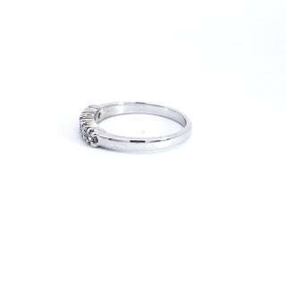 Anillo de oro blanco de 14 quilates con diamantes de 0,33 quilates, talla 6,5