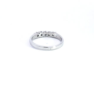 Anillo de oro blanco de 14 quilates con diamantes de 0,33 quilates, talla 6,5